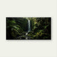 Rainforest Waterfall Jungle River Wall Art Canvas Office Home Framed 120x60cm