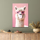 Cutest Llama Wearing Pink Sunglasses Blowing a Bubble Print 100% Australian Made 40x60cm Stretched Canvas Ready to Hang