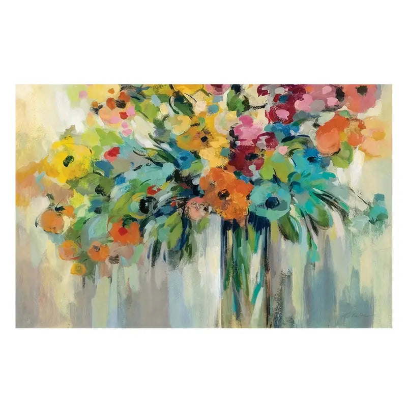 Chic Abstract Floral Canvas Art Print 100% Australian Made 60x40cm Stretched Canvas Ready to Hang