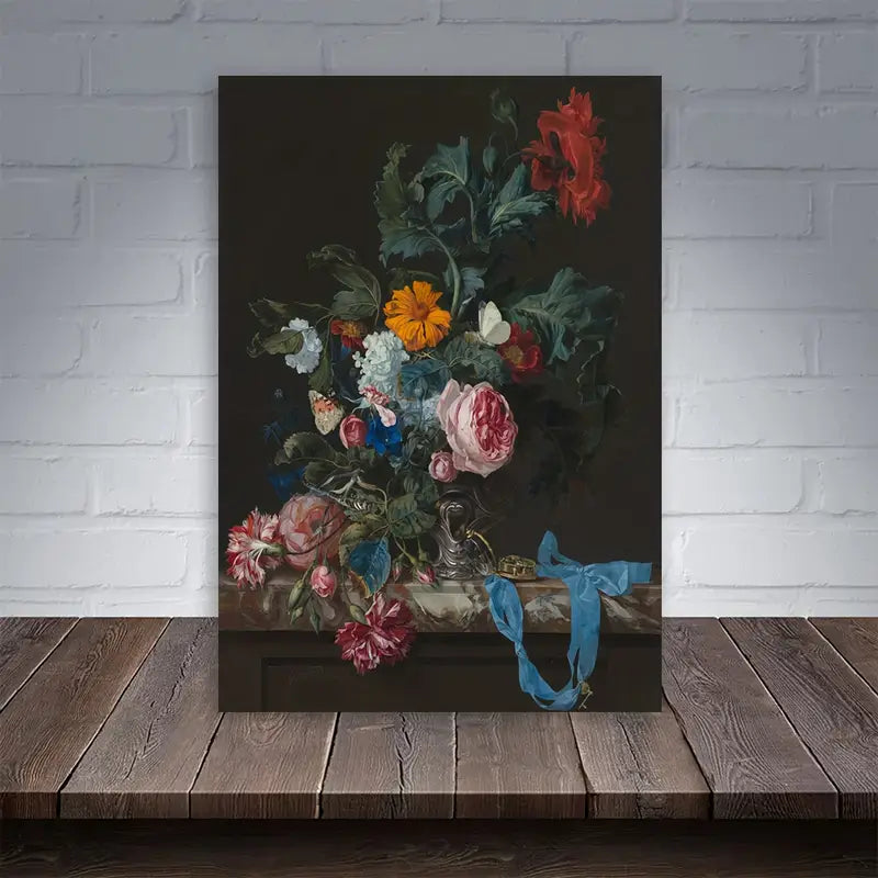 Chic Vintage Floral Print 100% Australian Made 40x60cm Stretched Canvas Ready to Hang