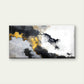 Modern Gold Foil Smoky Gray Art Wall Art Canvas Office Home Room Framed 80x45cm