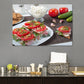 Vegetables Sandwich on Plate Print 100% Australian Made Stretched Canvas Ready to Hang - KR-109