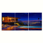 3pcs Palm Trees Pool Vintage Hills City Metal Print Ready to Hang Art