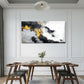 Modern Gold Foil Smoky Gray Art Wall Art Canvas Office Home Room Framed 80x45cm