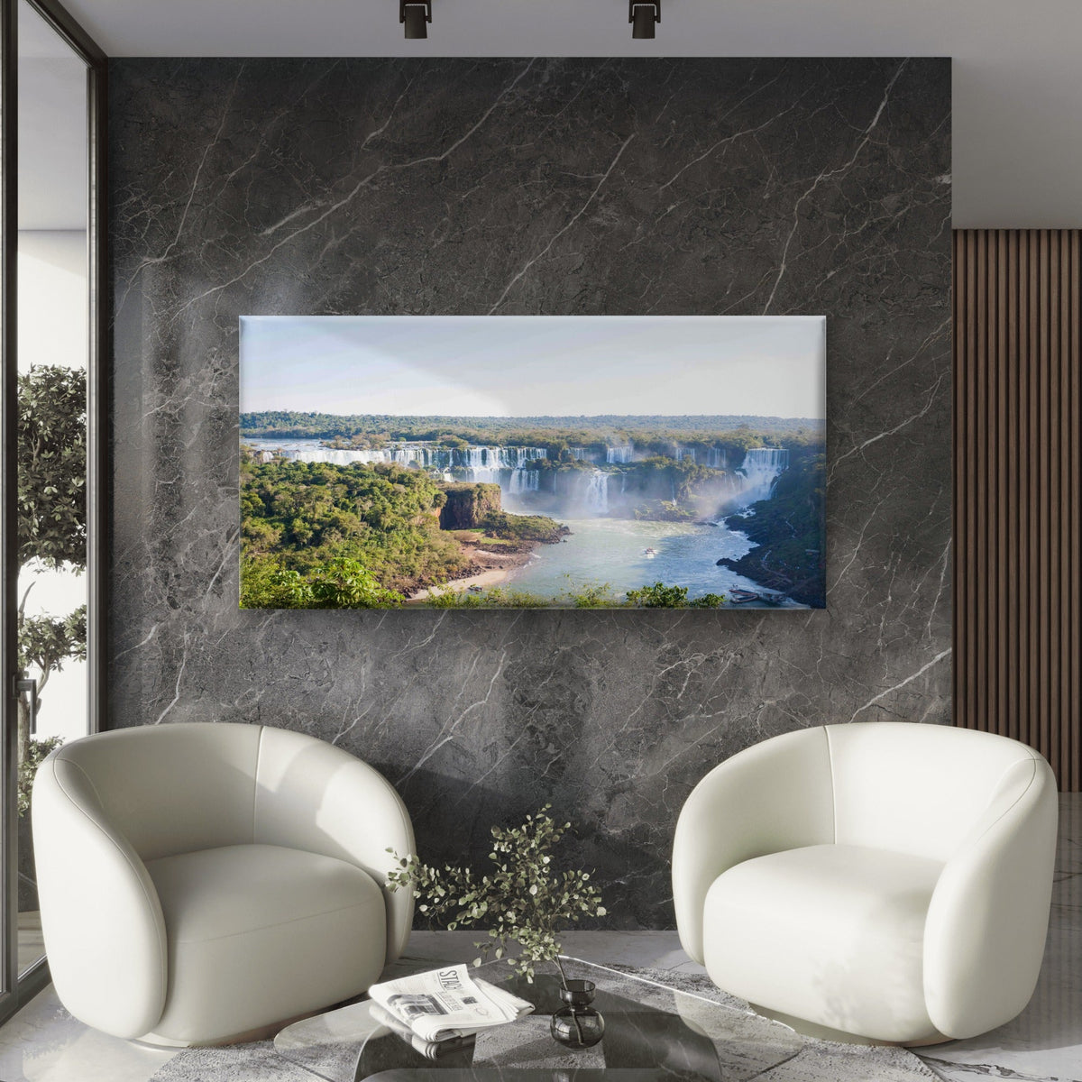 Iguazu Falls National Park Wall Art Canvas Office Home Room Framed 120x60cm