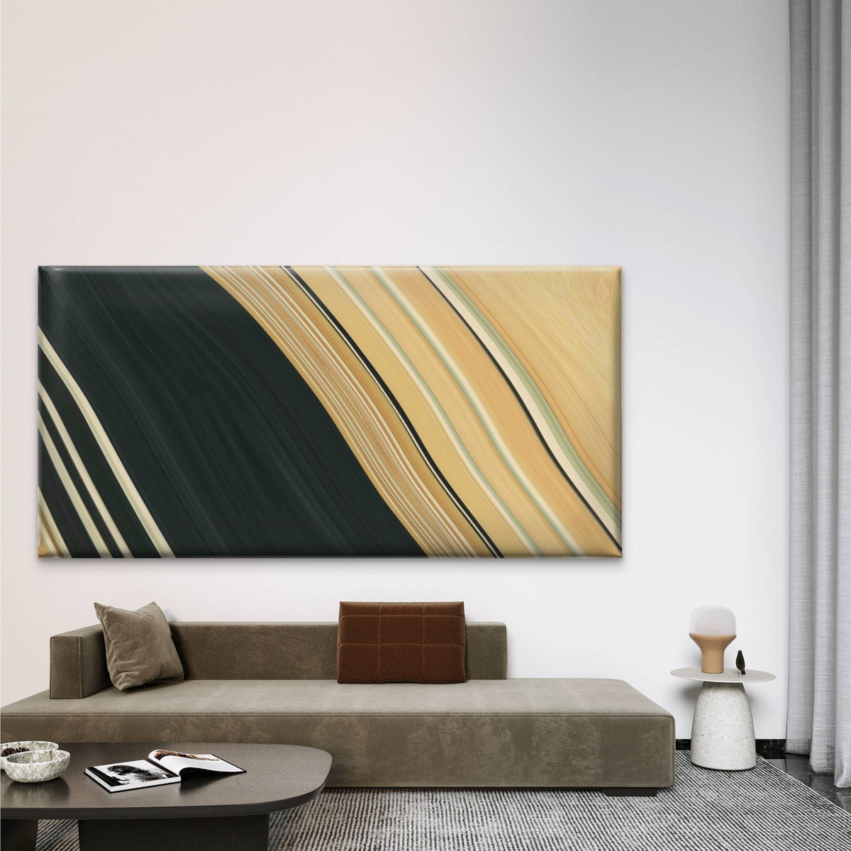 Abstract Wavy Background Wall Art Canvas Office Home Room Framed 80x45cm