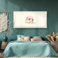 Writing Calico Cat Pastel Cream Wall Art Canvas Office Home Room Framed 120x60cm