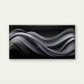 Abstract Wave Forms in Monochrome Wall Art Canvas Office Home Room Framed 80x45cm