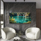 Turquoise Water Plitvice Lakes Wall Art Canvas Office Home Room Framed 120x60cm
