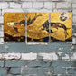 3pcs Goldenfish Contemporary Style Golen Painting Metal Print Ready to Hang Art
