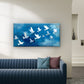 White Doves Birds Flock Sky Wall Art Canvas Office Home Room Framed 120x60cm
