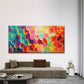 Vibrant Abstract Art with Brush Wall Art Canvas Office Home Room Framed 120x60cm
