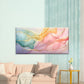 Soft Pastel Golden Flow Wall Art Canvas Office Home Room Framed 120x60cm