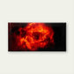 Red Nebula & Planet Rings Wall Art Canvas Office Home Room Framed 120x60cm