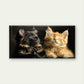 Two Fluffy Maine Coon Cat Wall Art Canvas Office Home Room Framed 120x60cm