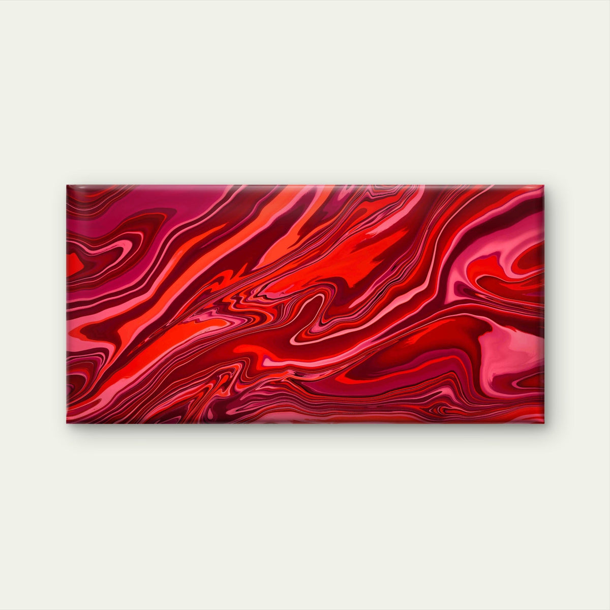 Red Marble Texture Background Wall Art Canvas Office Home Room Framed 120x60cm