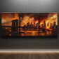 3pcs Abstract Bridge Architecture Dark Red Design Metal Print Ready to Hang Art