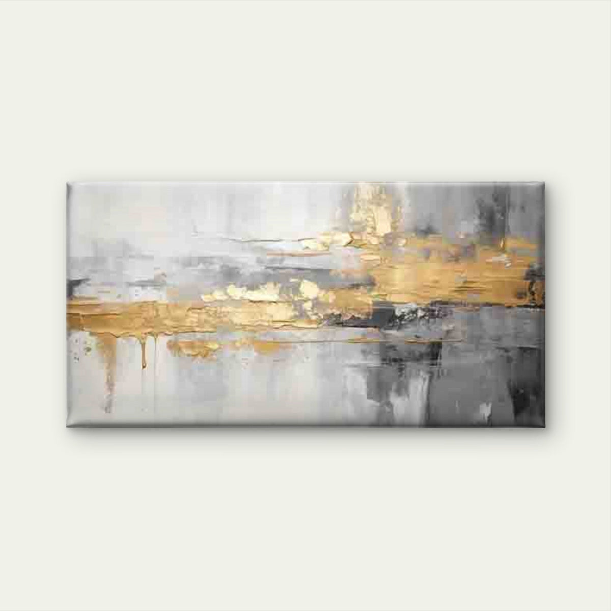 Modern Abstract with Accent Wall Art Canvas Office Home Room Framed 80x45cm