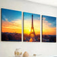 3pcs Eiffel Tower - Modern City Landmark Paris Wall Art Set Canvas Framed 40x60cm - High Quality Print 100% Australian Made Wall Canvas Ready to Hang