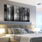Foggy Forest Black & White Big Trees Wall Art canvas office home room framed 120x60cm