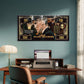 Vintage Criminal Money Print Wall Art Canvas Office Home Room Framed 120x60cm