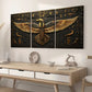 3pcs Abstract Golden Giant Eagle Statue Art Boldness Wall Art Set Canvas Framed 40x60cm - High Quality Print 100% Australian Made Wall Canvas Ready to Hang
