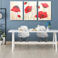 3pcs Red Poppy Modern Watercolor Elegant Painting Metal Print Ready to Hang Art