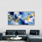 Modern Navy to Sky Blue Ombre Wall Art Canvas Office Home Room Framed 80x45cm