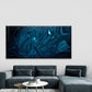 Abstract Dark Blue Liquid Wall Art Canvas Office Home Room Framed 120x60cm
