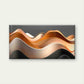Abstract Wave Forms in Warm Wall Art Canvas Office Home Room Framed 80x45cm