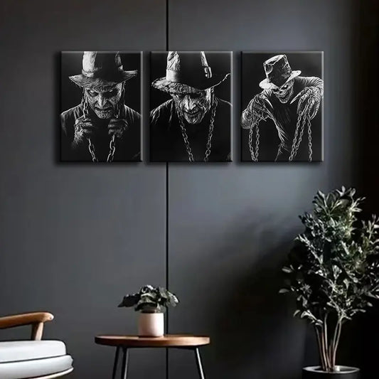 3pcs The Boy was holding the Chain Metal Print Ready to Hang Art