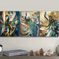 3pcs Featuring a Peacock Displaying Its Feathers Metal Print Ready to Hang Art