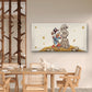 Golden Money Duck Sketch Wall Art Canvas Office Home Room Framed 120x60cm