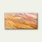 Peach Metallic Satin Ripple Wall Art Canvas Office Home Room Framed 120x60cm