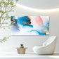 Blue Marble Ink Art Wall Art Canvas Office Home Room Framed 120x60cm