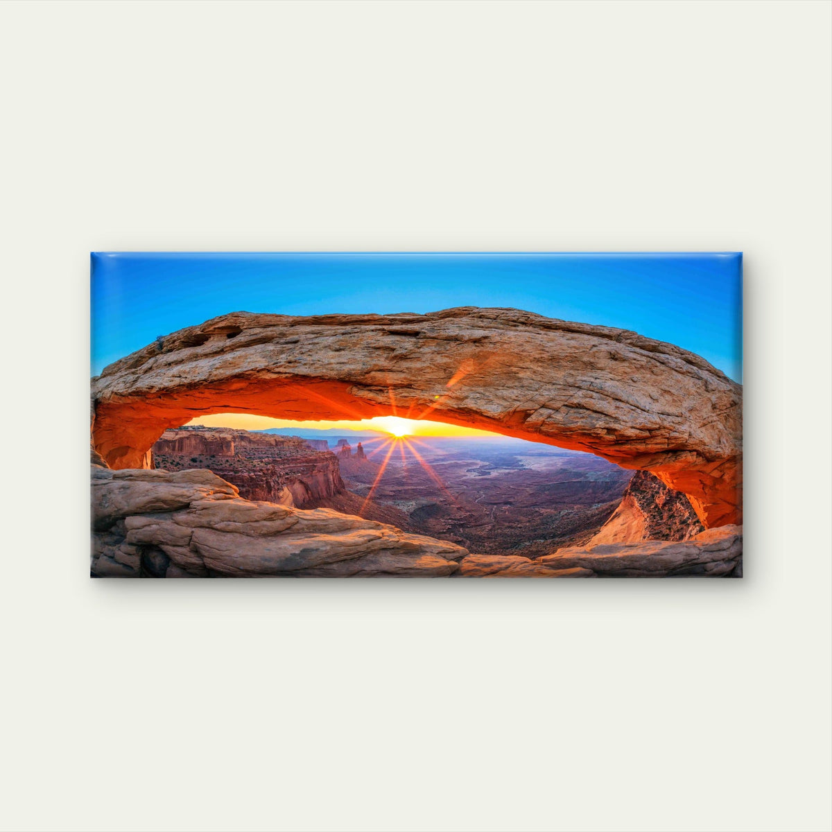Sunrise Mesa Arch Canyon Wall Art Canvas Office Home Room Framed 120x60cm