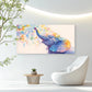 Joyful Elephant Rainbow Spray Wall Art Canvas Office Home Room Framed 80x45cm