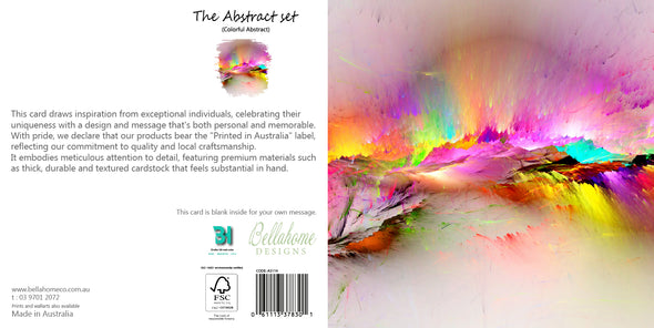 Colorful Abstract Greeting Card - The Abstract Set - 10 Pcs