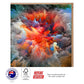 Red Grey & Blue Abstract Greeting Card - The Abstract Set - 10 Pcs