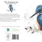 Blue Kingfisher Bird on Tree Greeting Card - The Creatures Set - 10 Pcs