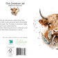 Highland Cow Closeup Face Greeting Card - The Creatures Set - 10 Pcs