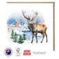 Reindeer in Snow Greeting Card - The Creatures Set - 10 Pcs