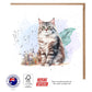 Cat & Flowers Greeting Card - The Creatures Set - 10 Pcs