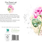 Pink Watercolor Flowers Greeting Card - The Floral Set - 10 Pcs