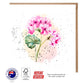 Pink Watercolor Flowers Greeting Card - The Floral Set - 10 Pcs