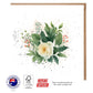 White Rose With Leaves Greeting Card - The Floral Set - 10 Pcs