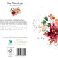 Orange & Red Flowers Greeting Card - The Floral Set - 10 Pcs