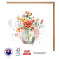 Flowers in a Glass Bottle Greeting Card - The Floral Set - 10 Pcs