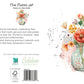 Flowers in a Glass Bottle Greeting Card - The Floral Set - 10 Pcs