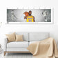 LeBron James Basketball Panorama Stretched Canvas Wall Art wall art